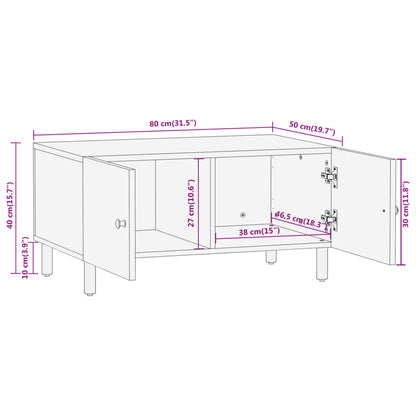 Couchtisch 80x50x40 cm Massivholz Mango