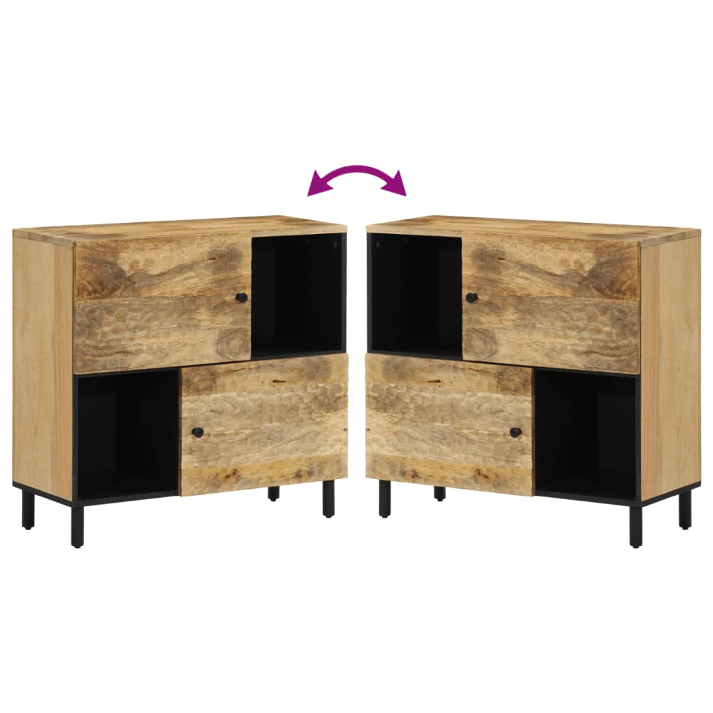 Beistellschrank 80x33x75 cm Massivholz Mango