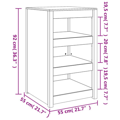 Outdoor-Küchenschrank 55x55x92 cm Massivholz Douglasie