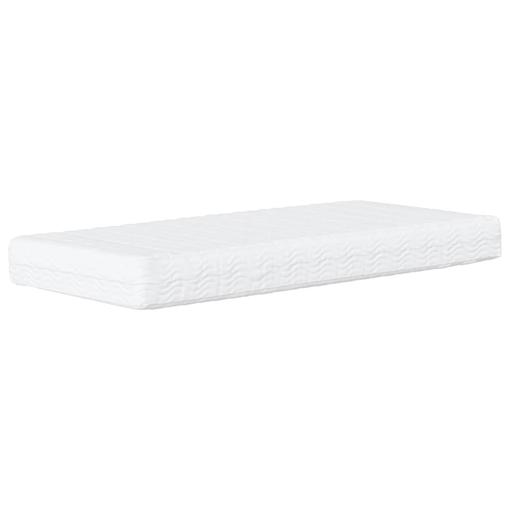 Foam mattress white 80x200 cm hardness H2 H3