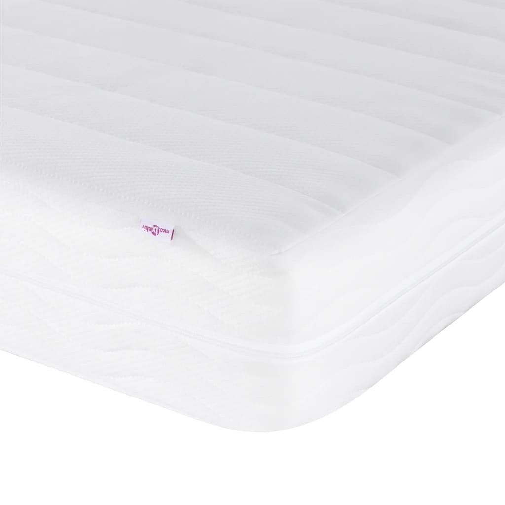 Foam mattress white 140x190 cm hardness H2 H3