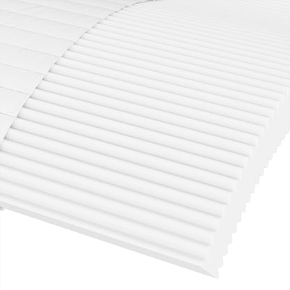 Foam mattress white 140x200 cm hardness H2 H3