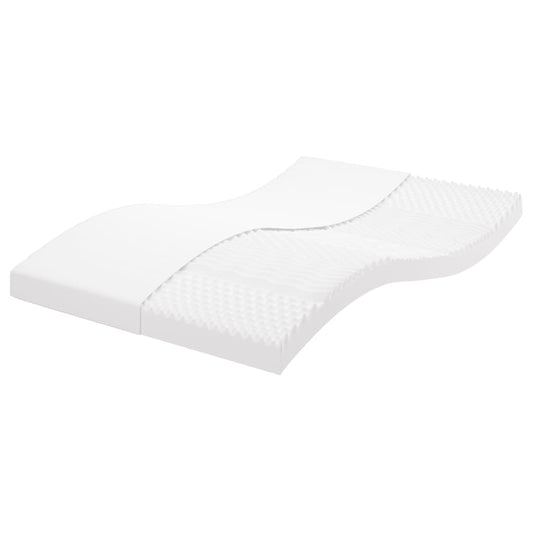 Foam mattress white 120x200 cm 7-zone hardness 20 ILD