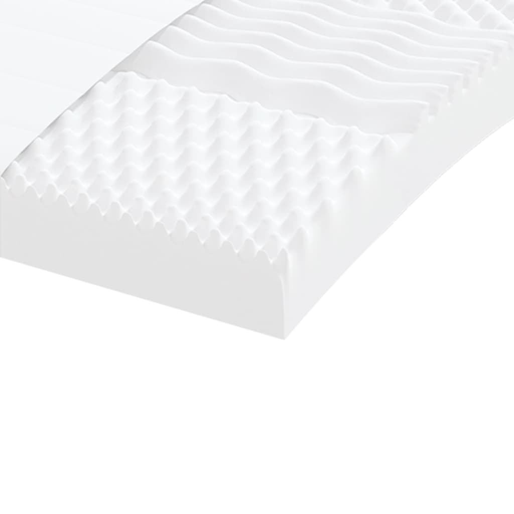 Foam mattress white 120x200 cm 7-zone hardness 20 ILD