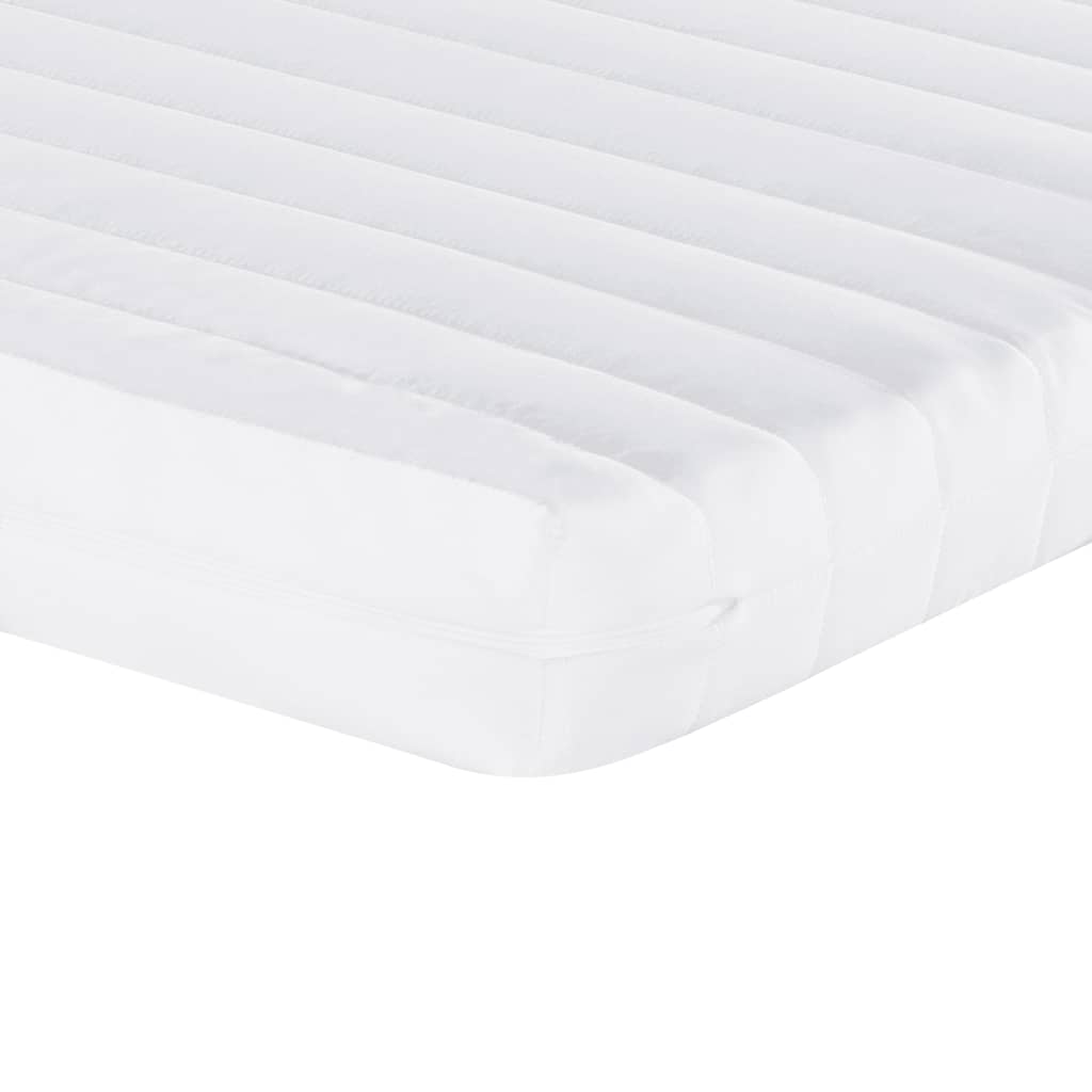 Foam mattress white 140x190 cm 7-zone hardness 20 ILD