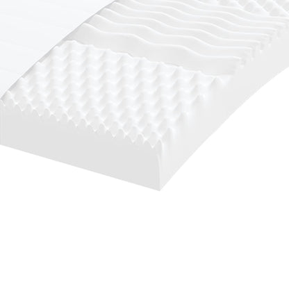 Foam mattress white 140x200 cm 7-zone hardness 20 ILD