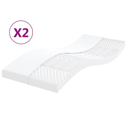 Foam mattresses 2 pcs. 90x190 cm 7-zone hardness 20 ILD