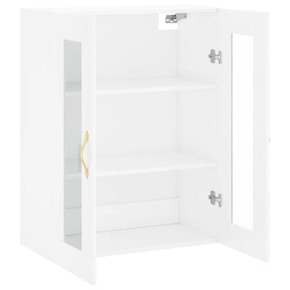 Wandschrank Hochglanz-Weiß 69,5x34x90 cm