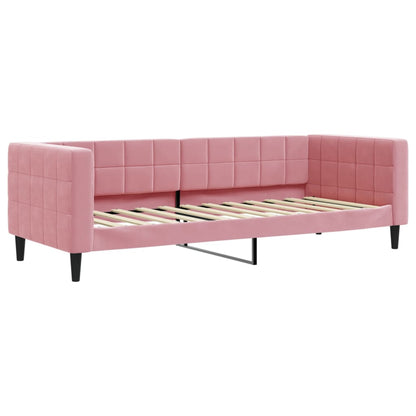 Tagesbett Ausziehbar Rosa 80x200 cm Samt