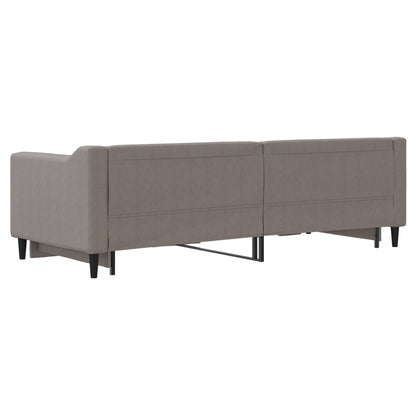 Tagesbett Ausziehbar Taupe 80x200 cm Stoff