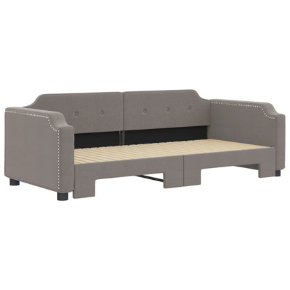 Tagesbett Ausziehbar Taupe 90x200 cm Stoff