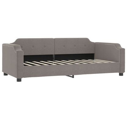 Tagesbett Ausziehbar Taupe 100x200 cm Stoff