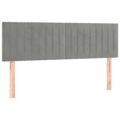 Box spring krevet s madracem svijetlo sivi 140x200 cm baršun