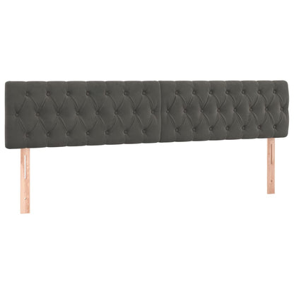 Box spring krevet s madracem tamno sivi 200x200 cm baršun