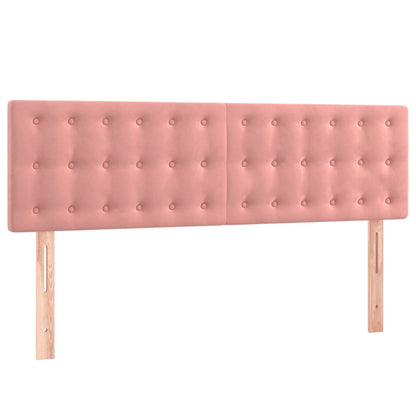 Boxspringbett mit Matratze Rosa 140x200 cm Samt