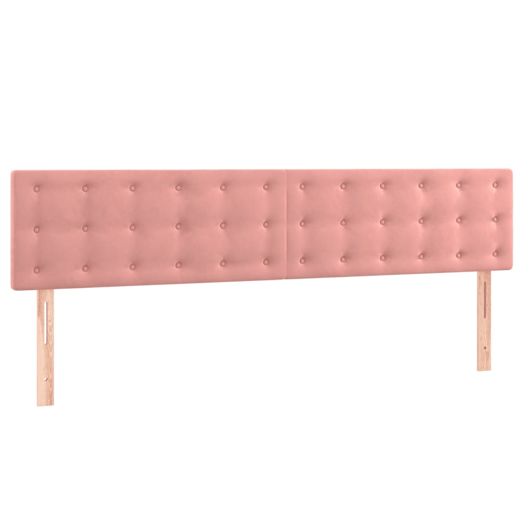 Boxspringbett mit Matratze Rosa 180x200 cm Samt