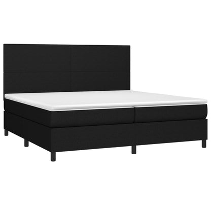 Boxspringbett mit Matratze Schwarz 200x200 cm Stoff