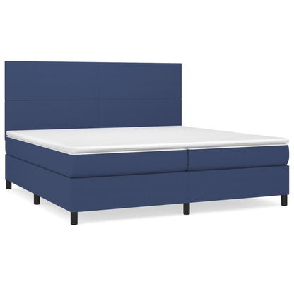 Boxspringbett mit Matratze Blau 200x200 cm Stoff