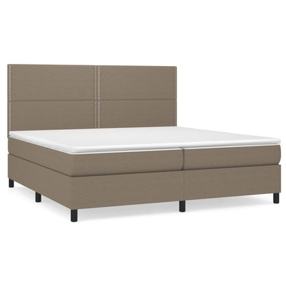 Boxspringbett mit Matratze Taupe 200x200 cm Stoff