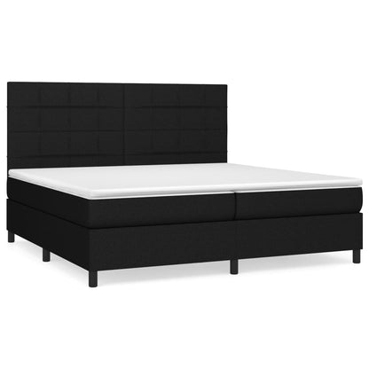 Boxspringbett mit Matratze Schwarz 200x200 cm Stoff