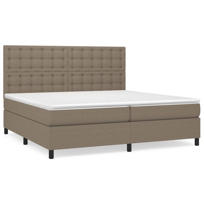 Boxspringbett mit Matratze Taupe 200x200 cm Stoff