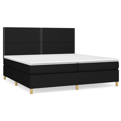 Boxspringbett mit Matratze Schwarz 200x200 cm Stoff