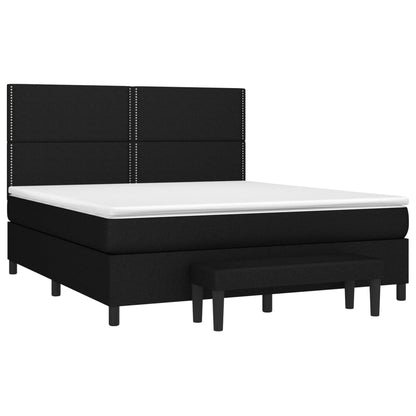 Boxspringbett mit Matratze Schwarz 160x200 cm Stoff