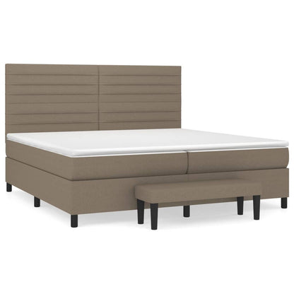 Boxspringbett mit Matratze Taupe 200x200 cm Stoff