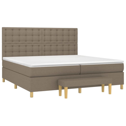 Boxspringbett mit Matratze Taupe 200x200 cm Stoff