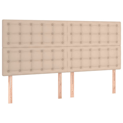 Boxspringbett Matratze Cappuccino-Braun 160x200 cm Kunstleder