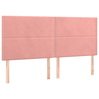 Boxspringbett mit Matratze Rosa 200x200 cm Samt