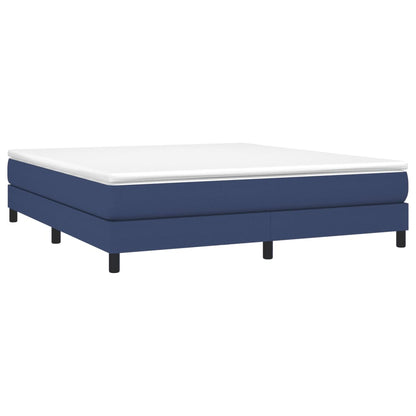 Boxspringbett mit Matratze Blau 180x200 cm Stoff