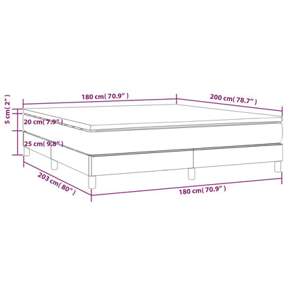 Boxspringbett mit Matratze Blau 180x200 cm Stoff