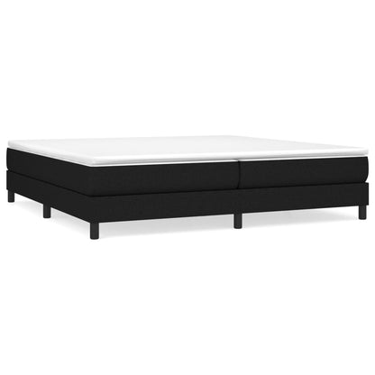 Box spring bed with mattress black 200x200 cm fabric