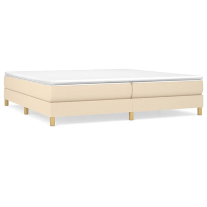 Boxspringbett mit Matratze Creme 200x200 cm Stoff