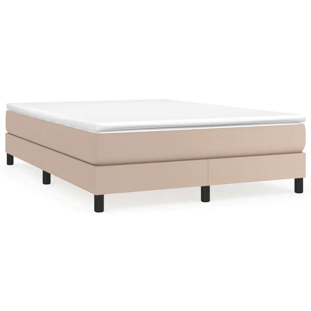 Boxspringbett Matratze Cappuccino-Braun 140x200cm Kunstleder