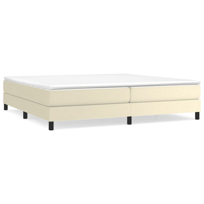 Boxspringbett mit Matratze Creme 200x200 cm Kunstleder