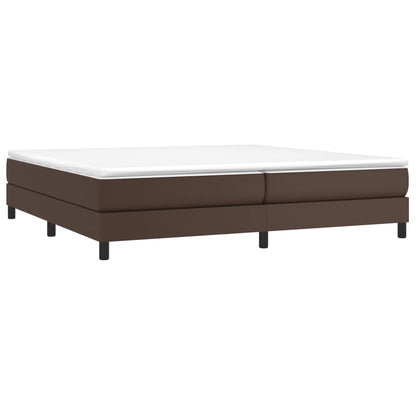 Boxspringbett mit Matratze Braun 200x200 cm Kunstleder