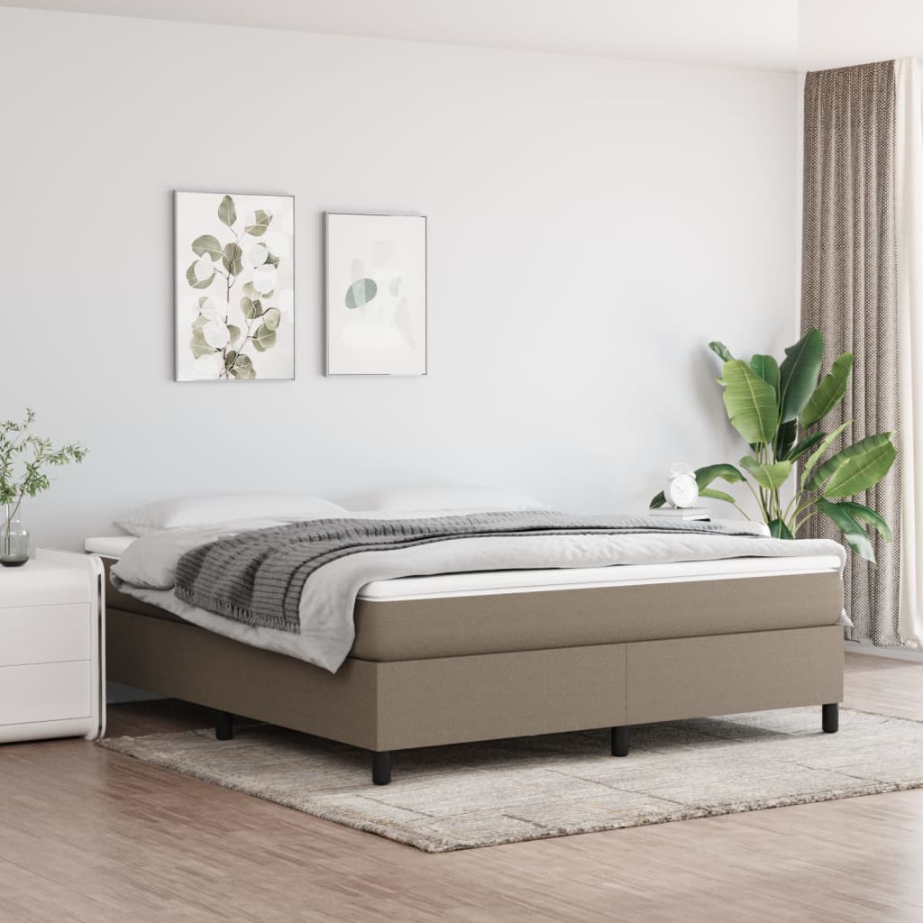 Box spring krevet s madracem taupe 160x200 cm štof