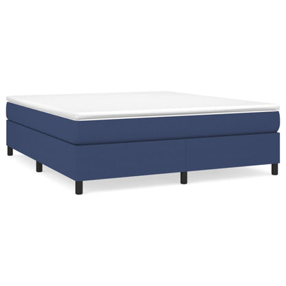 Boxspringbett mit Matratze Blau 180x200 cm Stoff