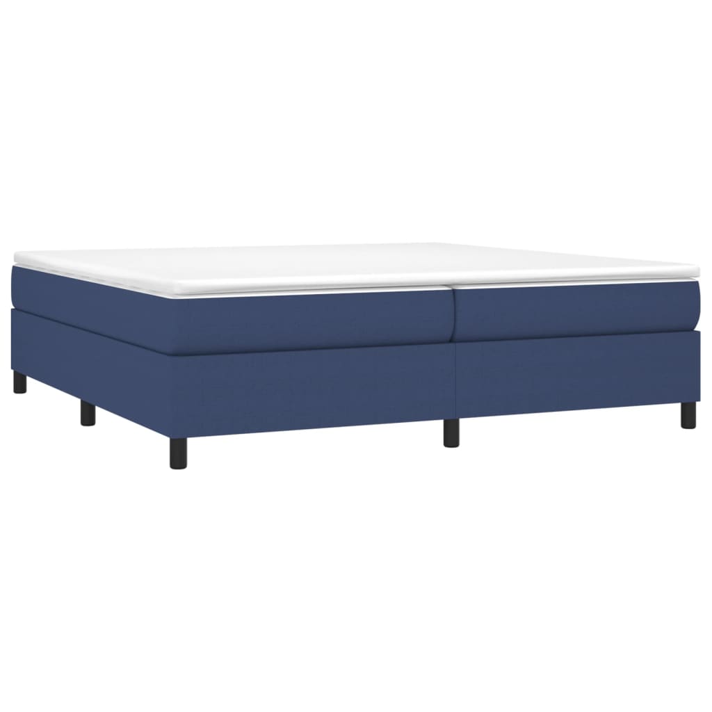 Boxspringbett mit Matratze Blau 200x200 cm Stoff