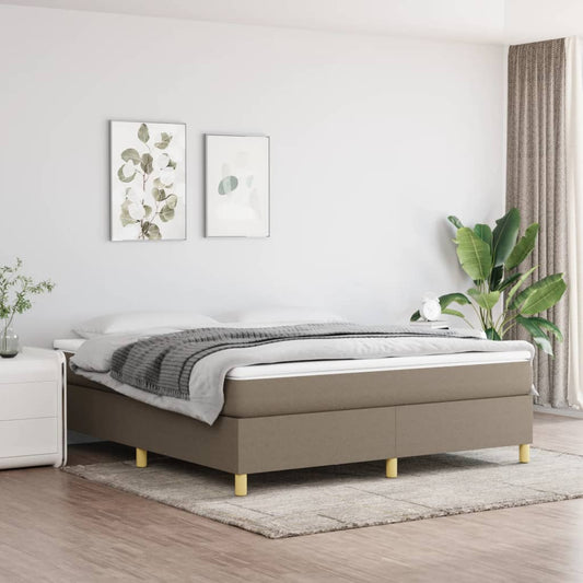 Boxspringbett mit Matratze Taupe 160x200 cm Stoff