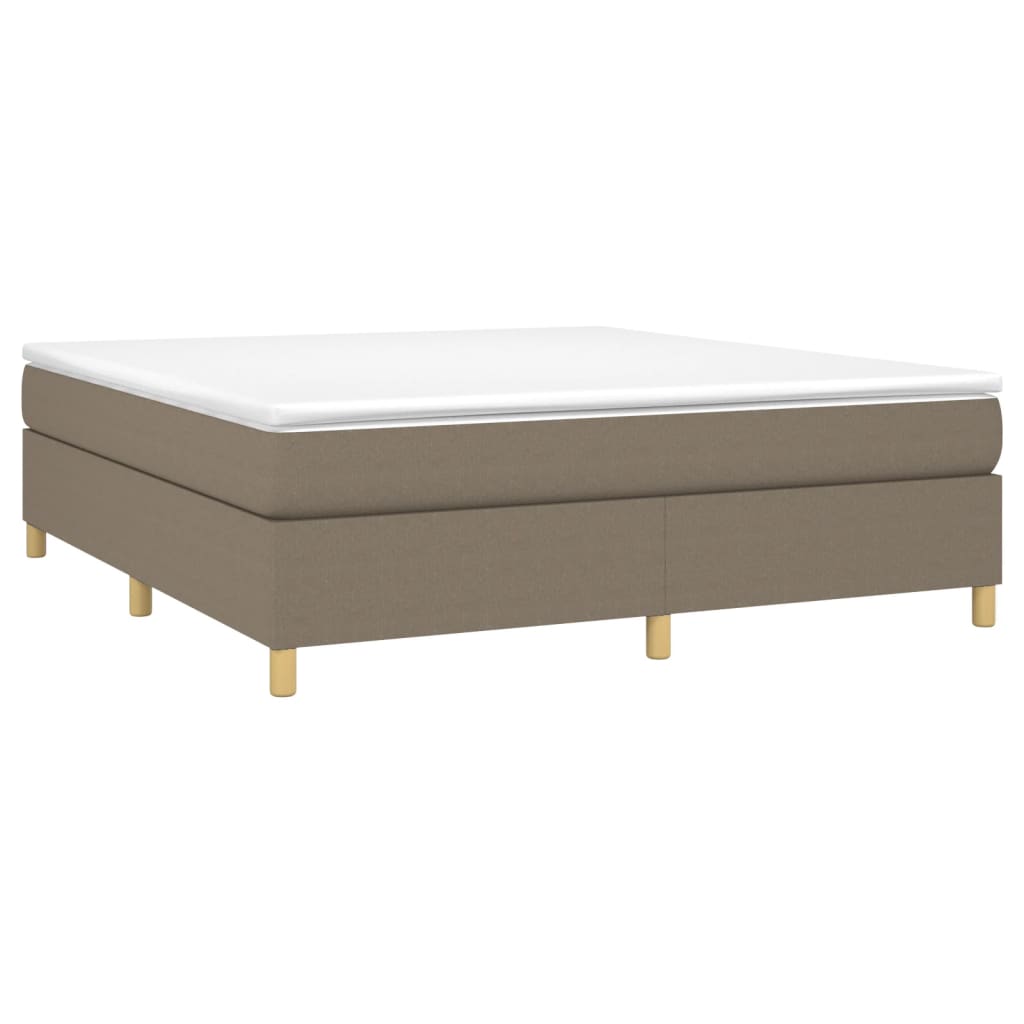 Boxspringbett mit Matratze Taupe 180x200 cm Stoff