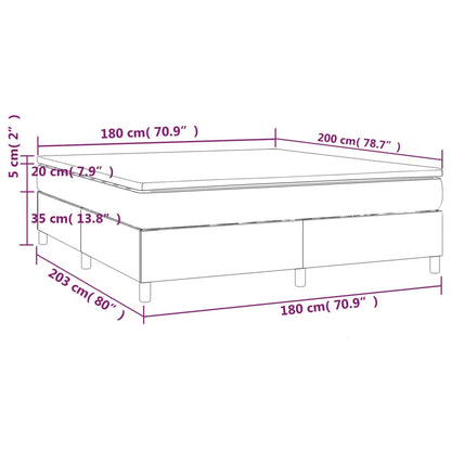 Boxspringbett mit Matratze Braun 180x200 cm Kunstleder