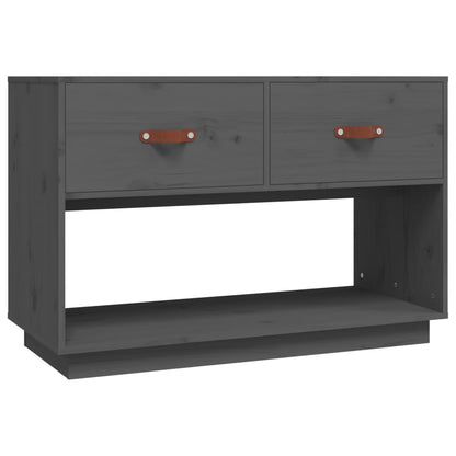 TV-Schrank Grau 90x40x60 cm Massivholz Kiefer