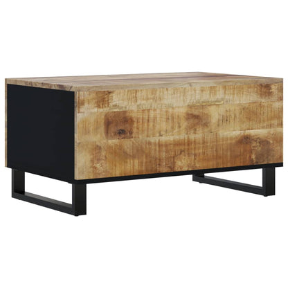 Couchtisch 80x50x40 cm Massivholz Mango & Holzwerkstoff