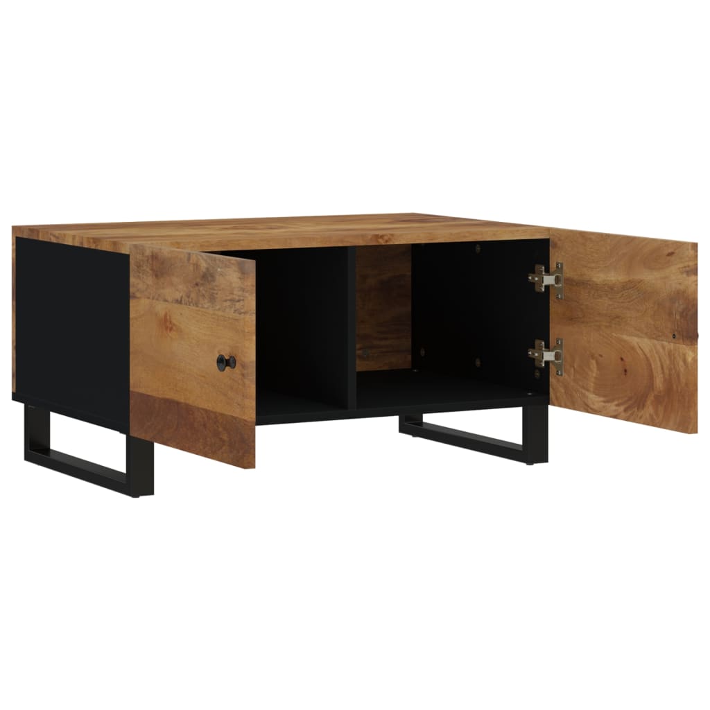 Couchtisch 80x50x40 cm Massivholz Mango & Holzwerkstoff