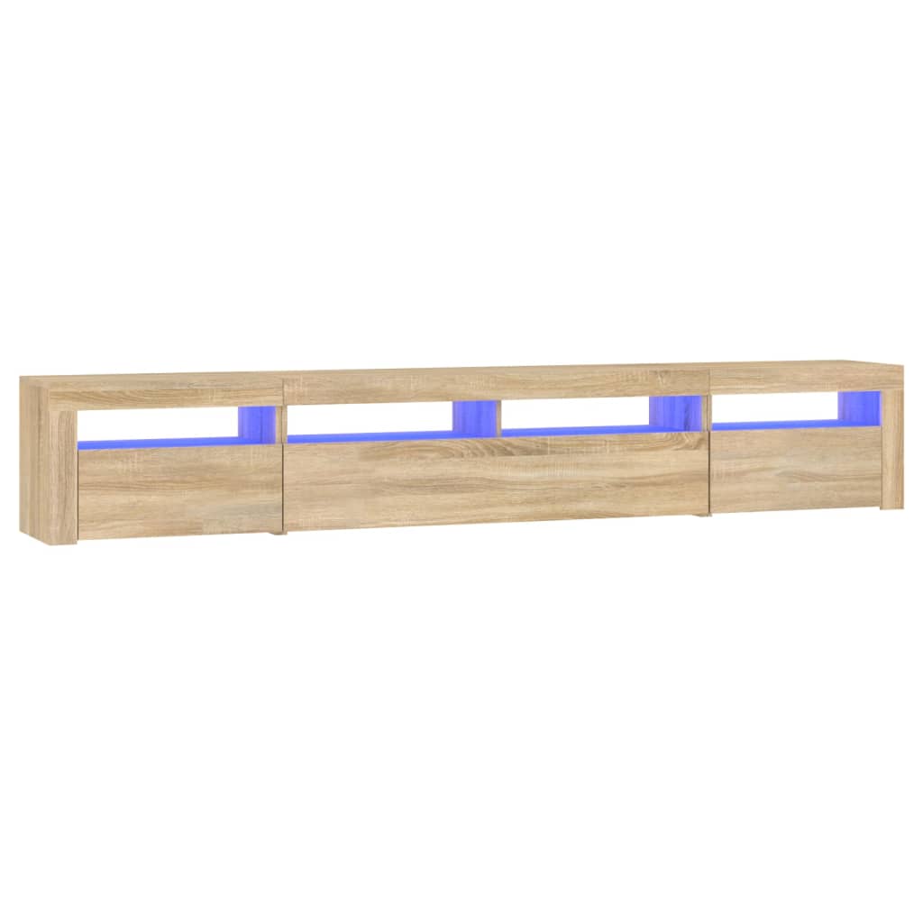 TV-Schrank mit LED-Leuchten Sonoma-Eiche 240x35x40 cm