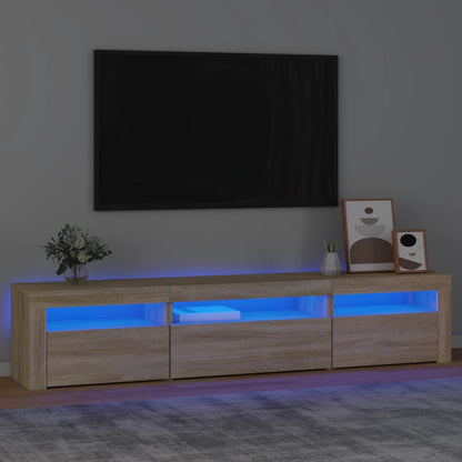 TV-Schrank mit LED-Leuchten Sonoma-Eiche 195x35x40 cm