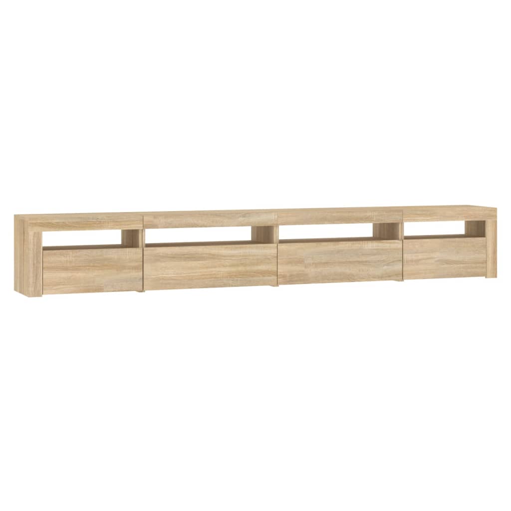 TV-Schrank mit LED-Leuchten Sonoma-Eiche 270x35x40 cm